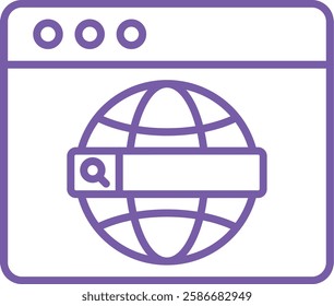 Browser vector icon. Can be used for printing, mobile and web applications.