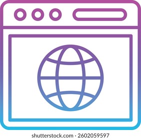 Browser vector icon. Can be used for printing, mobile and web applications.