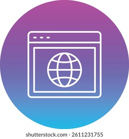 Browser vector icon. Can be used for printing, mobile and web applications.