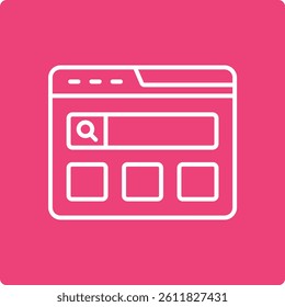 Browser vector icon. Can be used for printing, mobile and web applications.