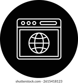 Browser vector icon. Can be used for printing, mobile and web applications.