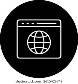 Browser vector icon. Can be used for printing, mobile and web applications.