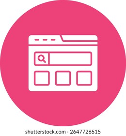 Browser vector icon. Can be used for printing, mobile and web applications.
