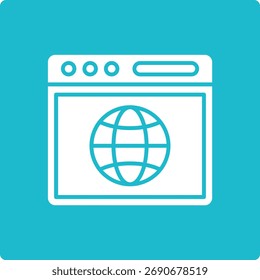 Browser vector icon. Can be used for printing, mobile and web applications.