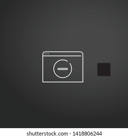 Browser vector icon. Browser concept stroke symbol design. Thin graphic elements vector illustration, outline pattern for your web site design, logo, UI. EPS 10.