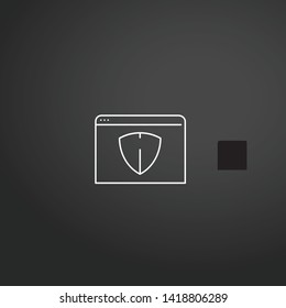 Browser vector icon. Browser concept stroke symbol design. Thin graphic elements vector illustration, outline pattern for your web site design, logo, UI. EPS 10.