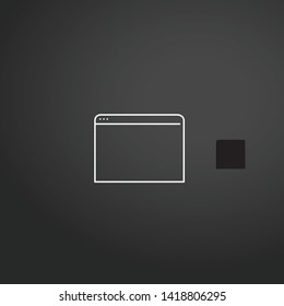 Browser vector icon. Browser concept stroke symbol design. Thin graphic elements vector illustration, outline pattern for your web site design, logo, UI. EPS 10.