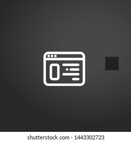 Browser vector icon. Browser concept stroke symbol design. Thin graphic elements vector illustration, outline pattern for your web site design, logo, UI. EPS 10.