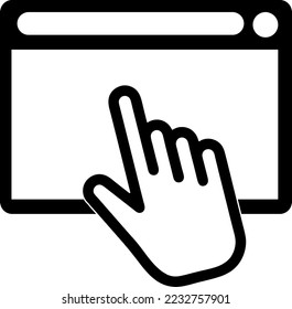 Browser vector icon. Illustration isolated for graphic and web design on white background..eps