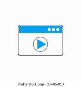 Browser   vector icon. Illustration isolated on white  background for graphic and web design.