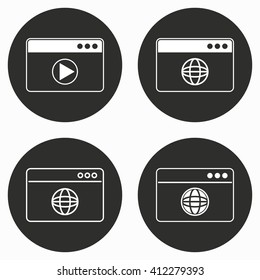 Browser    vector icon. Illustration isolated for graphic and web design.