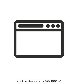 Browser vector icon. Illustration isolated for graphic and web design.