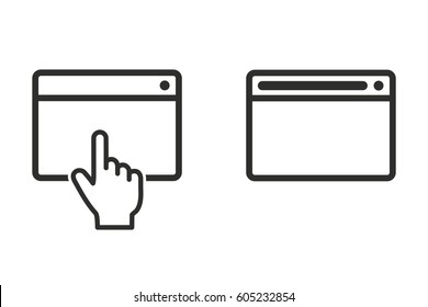 Browser vector icon. Illustration isolated for graphic and web design.