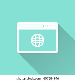 Browser vector icon. Illustration isolated for graphic and web design.