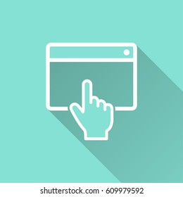 Browser vector icon. Illustration isolated for graphic and web design.