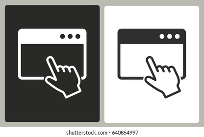 Browser vector icon. Illustration isolated for graphic and web design.
