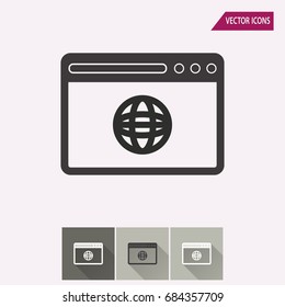 Browser vector icon. Illustration isolated for graphic and web design.