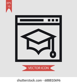 Browser vector icon, illustration symbol