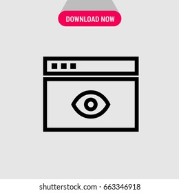 Browser vector icon, Internet explorer  symbol. Simple, modern flat vector illustration for mobile app, website or desktop app 