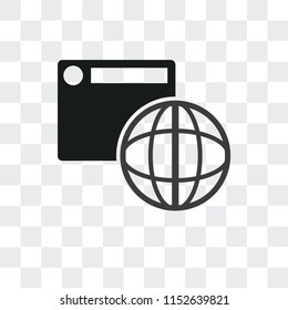 Browser vector icon isolated on transparent background, Browser logo concept