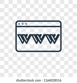 Browser vector icon isolated on transparent background, Browser logo concept