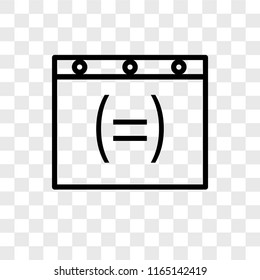 Browser vector icon isolated on transparent background, Browser logo concept