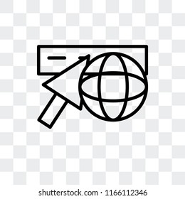 Browser vector icon isolated on transparent background, Browser logo concept
