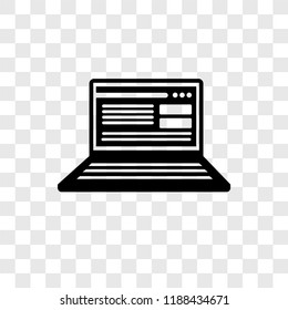 Browser vector icon isolated on transparent background, Browser transparency logo concept