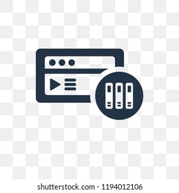 Browser vector icon isolated on transparent background, Browser transparency concept can be used web and mobile