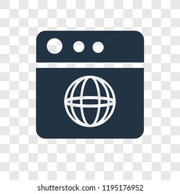 Browser vector icon isolated on transparent background, Browser transparency logo concept