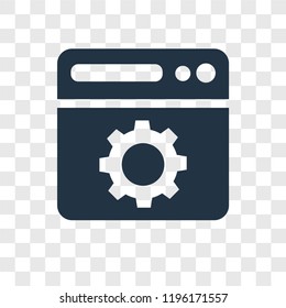 Browser vector icon isolated on transparent background, Browser transparency logo concept