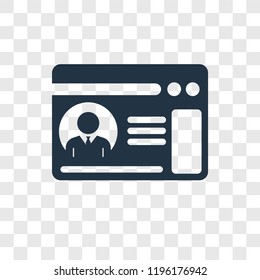 Browser vector icon isolated on transparent background, Browser transparency logo concept