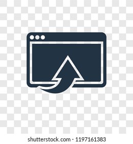 Browser vector icon isolated on transparent background, Browser transparency logo concept