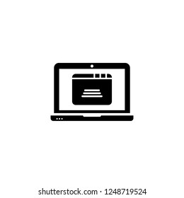browser vector icon. browser sign on white background. browser icon for web and app