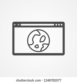 Browser vector icon sign symbol