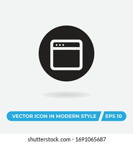 Browser vector icon, simple sign for web site and mobile app.