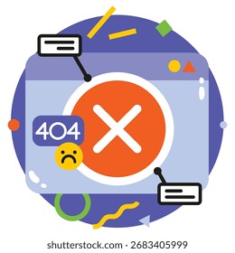 Browser Vector Illustration. Flat Minimal Design. Editable Illustration for Web, Mobile, Print