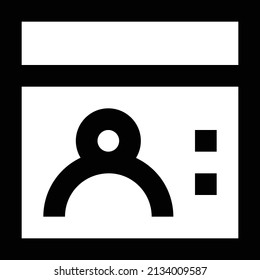 browser vector illustration isolated on a transparent background. stroke vector icons for concept or web graphics.