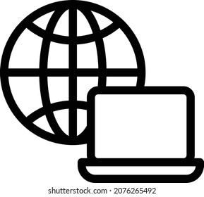 browser Vector illustration on a transparent background. Premium quality symbols. Stroke vector icon for concept and graphic design.