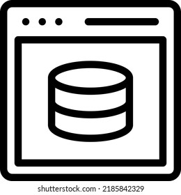 browser Vector illustration on a transparent background.Premium quality symmbols.Stroke vector icons for concept and graphic design.