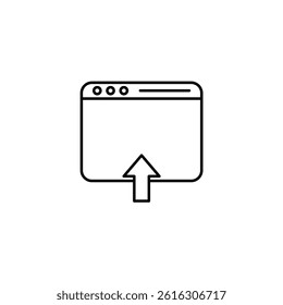 Browser vector line icon icons design