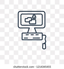 Browser vector outline icon isolated on transparent background, high quality linear Browser transparency concept can be used web and mobile