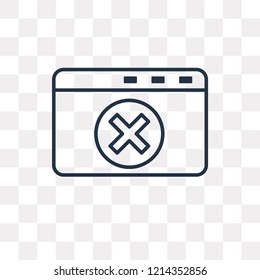 Browser vector outline icon isolated on transparent background, high quality linear Browser transparency concept can be used web and mobile