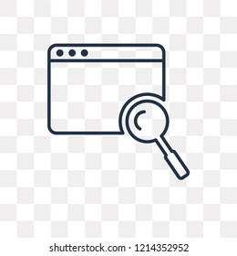 Browser vector outline icon isolated on transparent background, high quality linear Browser transparency concept can be used web and mobile
