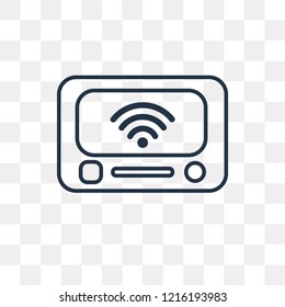 Browser vector outline icon isolated on transparent background, high quality linear Browser transparency concept can be used web and mobile