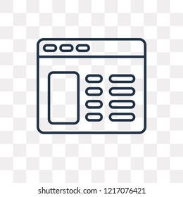 Browser vector outline icon isolated on transparent background, high quality linear Browser transparency concept can be used web and mobile
