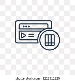 Browser vector outline icon isolated on transparent background, high quality linear Browser transparency concept can be used web and mobile