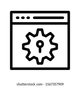 browser vector thin line icon 