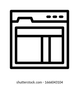 browser vector thin line icon 