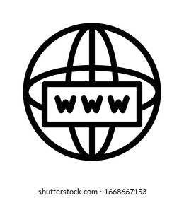 browser vector thin line icon 